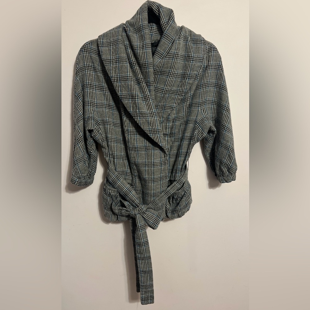 Marc Jacobs Blue and Black Plaid Jacket